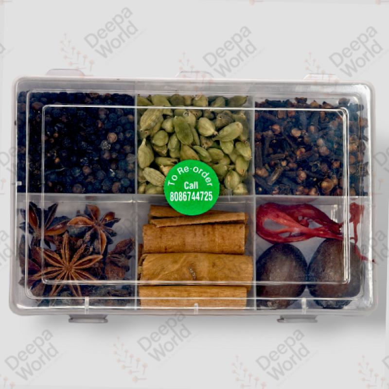 Gift Pack - 6 Partition Plastic Box (190gm)