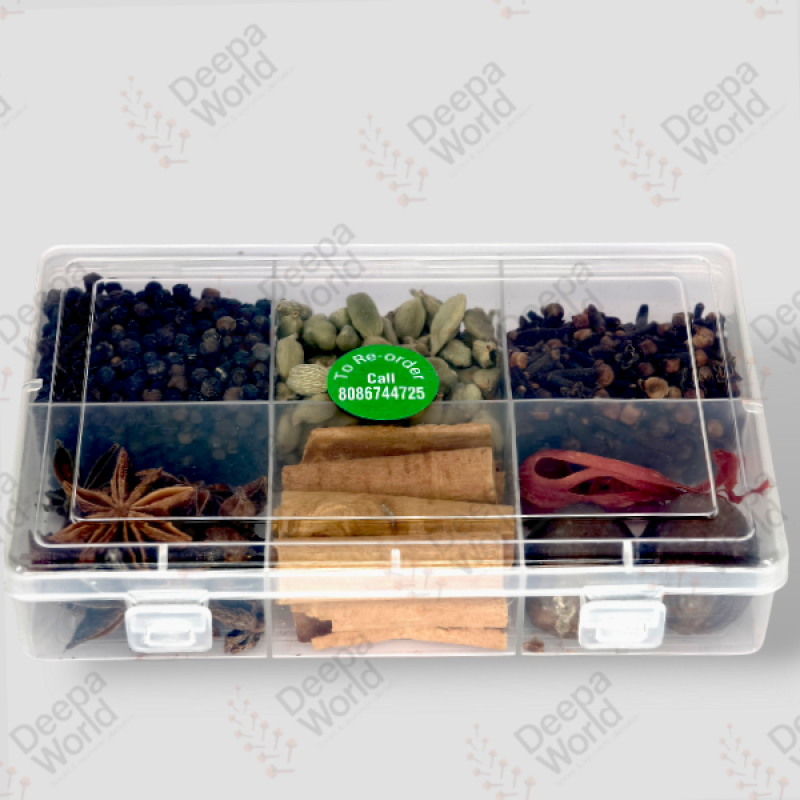 Gift Pack - 6 Partition Plastic Box (190gm)