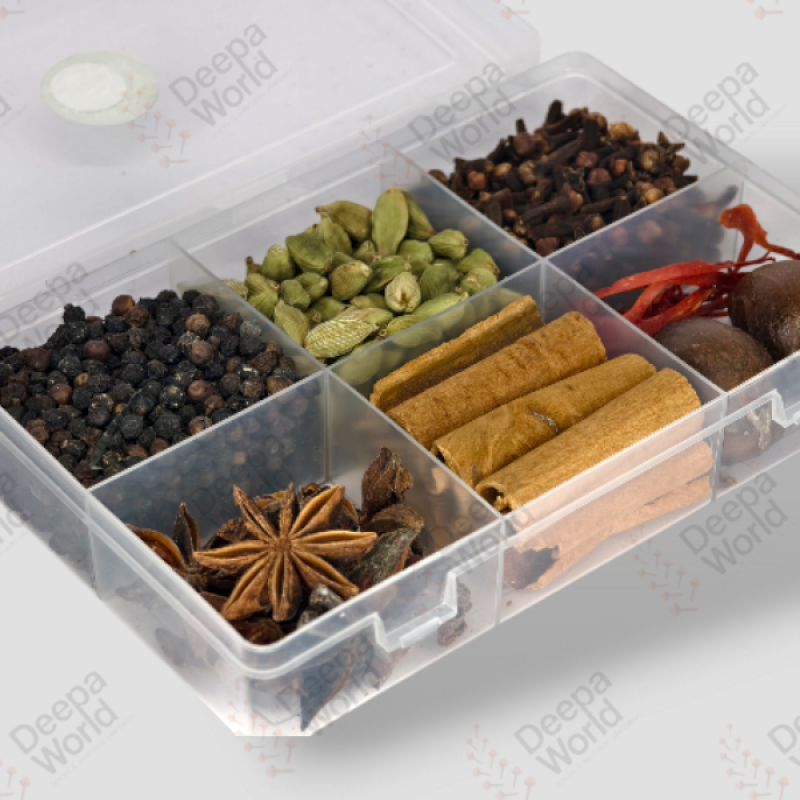 Gift Pack - 6 Partition Plastic Box (190gm)